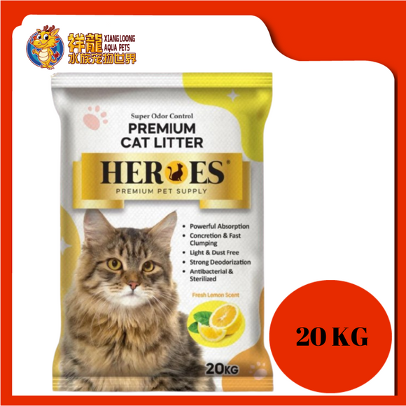 HEROES CAT LITTER 20KG [LEMON]