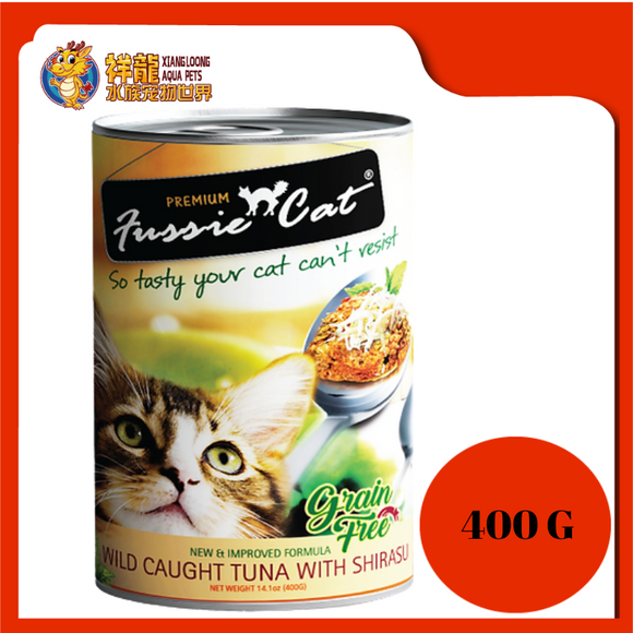 FUSSIE CAT WILD CAUGHT TUNA WITH SHIRASU 400G