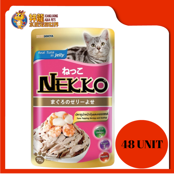 NEKKO TUNA TOPPING SHRIMP & SCALLOP 70G X 48