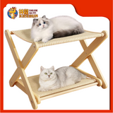 CAT SCRATCHER BED 52X35X30CM [SOLID WOOD]