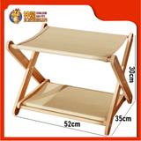 CAT SCRATCHER BED 52X35X30CM [SOLID WOOD]