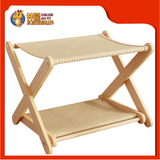 CAT SCRATCHER BED 52X35X30CM [SOLID WOOD]