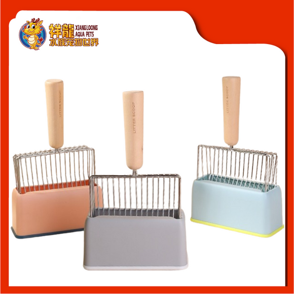 SS CAT LITTER SCOOP WITH DESKTOP