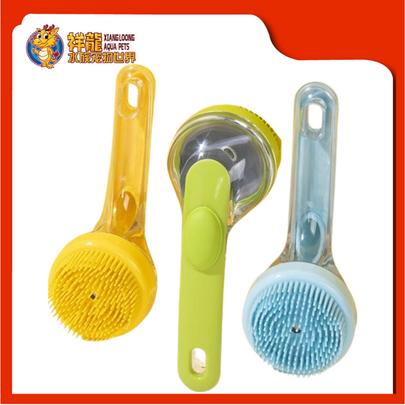 PET SILICONE BATH BRUSH EXTENDED VERSION