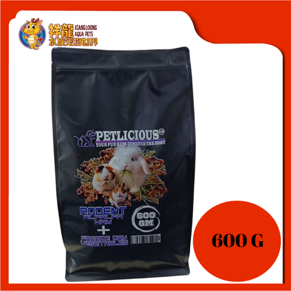 PETLICIOUS ALFALFA + FREEZE DRY VEGE 600G