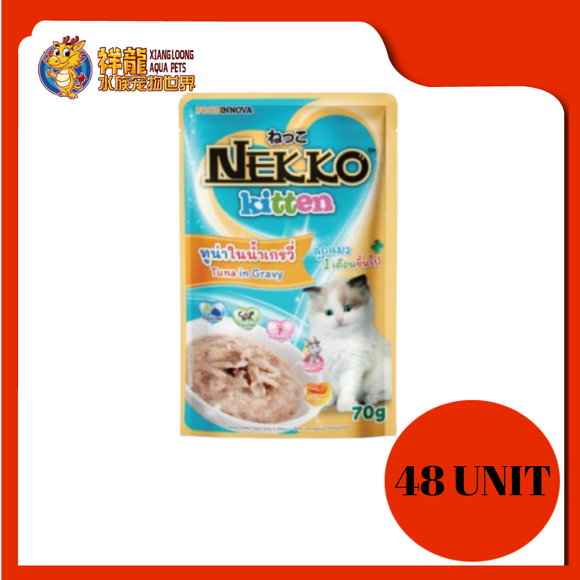 NEKKO KITTEN TUNA IN GRAVY 48 X 70G