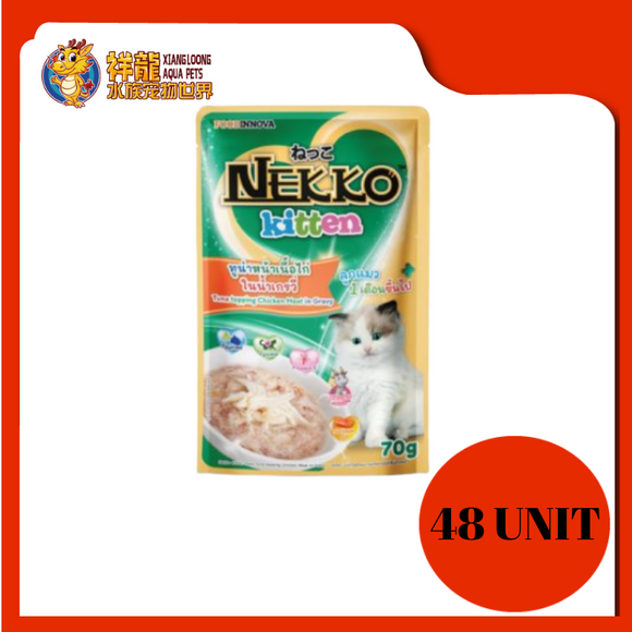 NEKKO KITTEN TUNA TOPPING CHIC GRAVY 48 X 70G