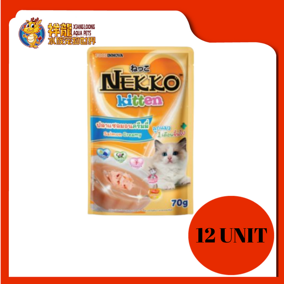 NEKKO KITTEN SALMON MEAT CREAMY 12 X 70G